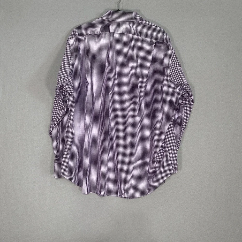 Polo Ralph Lauren Regent Classic Fit Gingham‎ Dress Shirt Mens 18 36/37 Purple